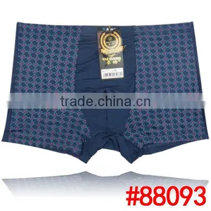 Printed Grid Fashion Men Underwear Factory Price Wholesale Stock Bamboo Fiber Men Boxer Briefs thumbnail-1