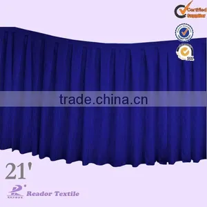 21'navy Blue Wedding Table Skirt thumbnail-1