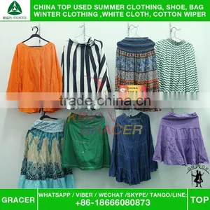 Factory High End Africa Style Girl Cotton Skirt Used Clothing. Cheap Used Clothes thumbnail-3