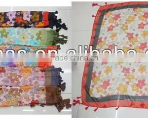 Newest Lady Novel Tassel Square Scarf thumbnail-1
