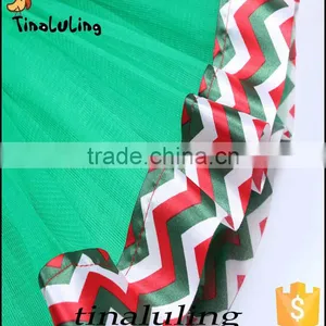 2016 Latest New Arrival Tulle Skirts Kids Christmas Green Tutus Baby Pettiskirts With Satin Ribbons thumbnail-3