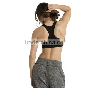 Wholesale Women Sexy Custom Blank Plain Fashionable Sports Training Bra Top thumbnail-2
