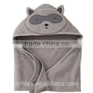 Eco-friendly Applique Terry Bamboo Hooded Baby Towel thumbnail-1