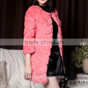 Plus Sizes Winter New Women's Fur Coats Elegant Slim Rex Rabbit Fur Coats Long Fur Jackets Rabbit Coats thumbnail-4