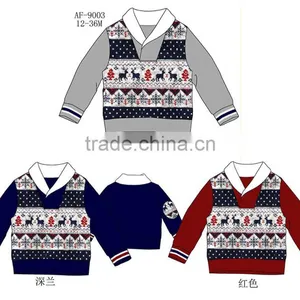 Children Hoodies Boy Top Winter Wool Baby Knit Sweater Design Custom Coat thumbnail-2