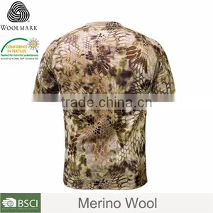 Fashion 2016 Merino Wool Camo T-shirt, Good Quality t Shirt Camouflage thumbnail-2