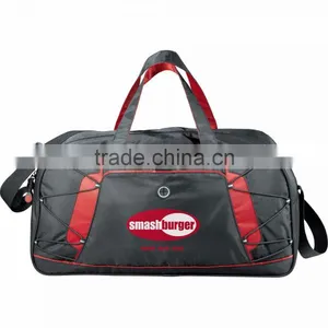 Shockwave 19" Sports Duffel Bag - Has Elastic Bungee Cords, Pen Loop and Comes With Your Logo. thumbnail-1