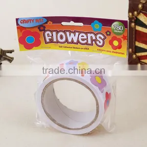 Coated Art Paper Sticker Children Multicolor Sticker Carton Color Printing Sticker Roll Packing thumbnail-3