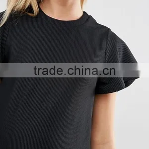 China Wholesale Ruffle Sleelve Jersey Fabric Shift Dress for Maternity thumbnail-4