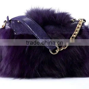 Factory Directly Supply Luxury Fashion Ladies Handbags Real Fox Fur Bag thumbnail-6