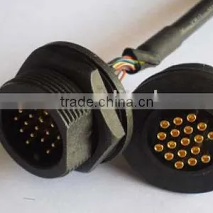 Circular Large Male Screw Solder Type Front Mounting Waterproof Connector thumbnail-1