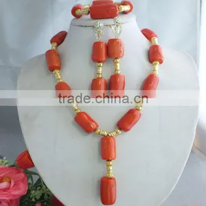 Pink Coral Beautiful Popular Necklace Jewelry Set GH-1044! thumbnail-2