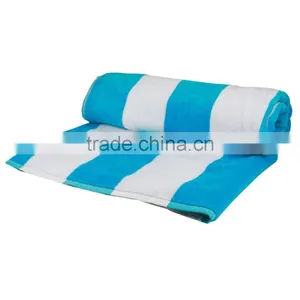 100% Cotton Banded Satin Towel Striped Beach Towel thumbnail-2