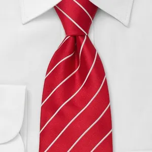Printed Orange Polyester Woven Necktie Extra Long Adjustable thumbnail-1