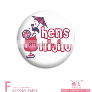 Party Favor Lapel Pin Badges Enamel Pin Satin Badges Custom Button Pin Maker thumbnail-1