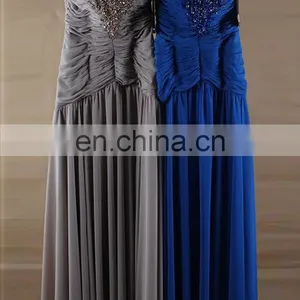 Wholesale Royal Bule Sweet Heart Neckline Long Evening Dress Made in China thumbnail-5