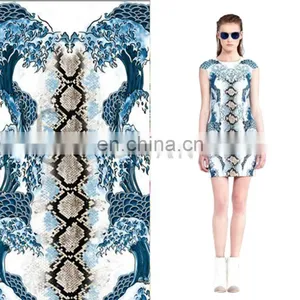 32S Satin Digital Printed Cotton Spandex Fabric thumbnail-1