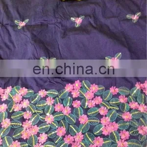 Indian African Dubai Nigerian Taffeta Silk Flower Work George Wrappers With Blouse thumbnail-2