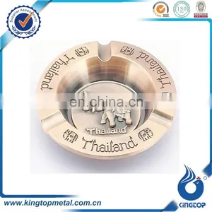 Clean Home Use Decorative Cigar Cigarette Ashtray Metal Round Cigarette Ashtray thumbnail-1