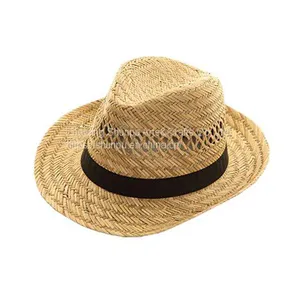 Natural Mat Grass Color Straw Hat thumbnail-1