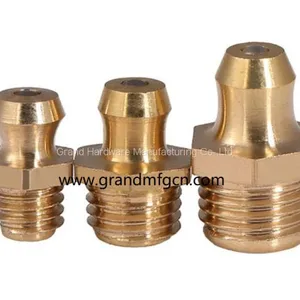 High Quality 1/8 1/4 3/8 G Thread Brass Grease Nipples in All Sizes thumbnail-4