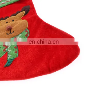 Promotion Factory Price Deer Pattern Bulk Christmas Stockings for Kids thumbnail-2