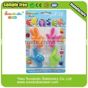 Clay Fancy Pencil Finger Shaped Eraser Cap thumbnail-1