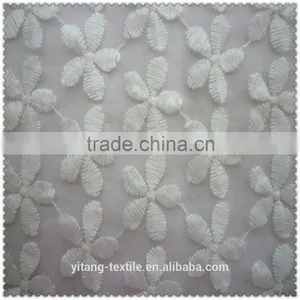 Black Organza Fabric With Embroidered Pattern thumbnail-1