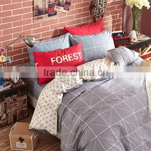 Fashion White Color Cotton Bedsheet Set Anchor Printed 4 Pcs Queen Size Kids Bedding Set thumbnail-1
