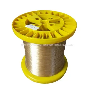 0.20mm Heat Resistance Golden Color 100% PPS Monofilament Yarn for Braided Sleeving thumbnail-2