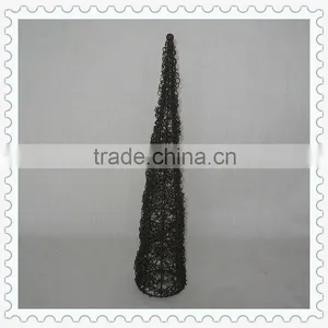 Small Decorative Archaized Color Tree Wire Basket thumbnail-1
