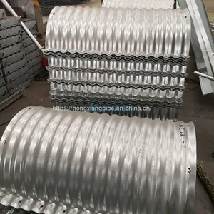 Metal Culvert Pipe Two Plates Assembled Large Diameter Corrugated Pipe Supplier thumbnail-5