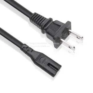Factory Direct Sales 5FT UL Standard 125V Tow Pin AC Power Cord Extension Cord Electric Supplies for Home Appliance thumbnail-1