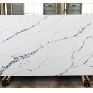 Code：1212，Calacatta Artificial Stone Quartz Slab Kitchen Countertops thumbnail-1