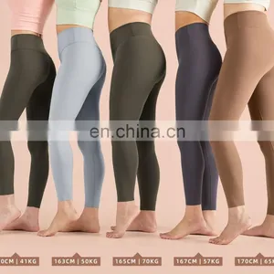 Sexy Nude One Size High Waist Peach Hip Gym Yoga Tight Pants Crotchless Women Workout Fitness Active Sports Wear Leggings thumbnail-3