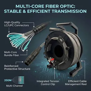 8-Core Grey TPU OM3 Armored Fiber Optic Cable thumbnail-2