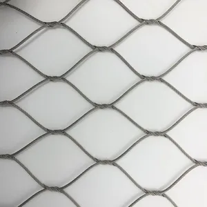 Wholesale Stainless Steel Wire Rope Mesh Wire Rope Woven Mesh Wire Rope Woven Mesh for Sports Playground Spaces thumbnail-1
