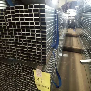 Steel Gi Square Iron Pipe and Tube 80*160*3-10 Galvanized Zinc Coated Free Cutting Rectangular Pipe Hot Rolled GB Structure Pipe thumbnail-2
