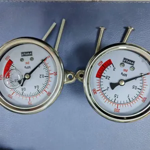 Stainless Steel Air Liquid Test Diameter Axial Radial Piping Type Back Typed 0.6, 1,3, Mpa Pressure Gauge thumbnail-1