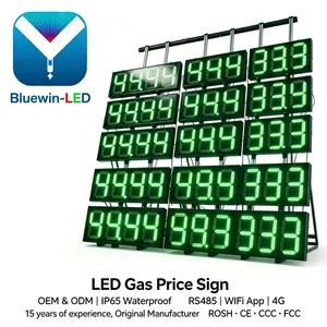 Professional 7 Segment 10Inch Digital Sign 4 Number 8.888 Prices Led Display For Petrol Station thumbnail-3