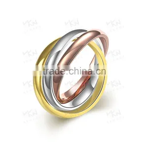 Unique Steel Ring Gold/rose Gold/white Gold Stainless Steel Rings 316L thumbnail-1