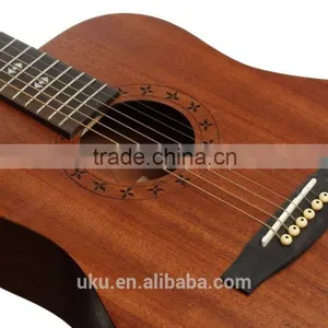 Chinese Wholesale 34" Mahogany Body Acoustic Travel Guitar Western Guitar thumbnail-5