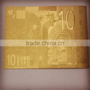 24k Gold Currency Notes Euro 10 Banknotes thumbnail-1