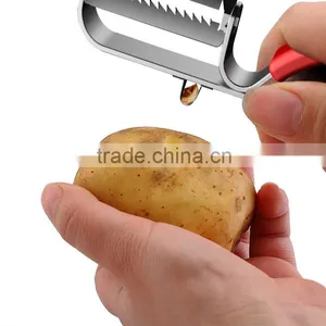 S/S+TPR Creative Peeler/ Kitchen Tools Stainless Steel Fruit&vegetable Peeler thumbnail-2