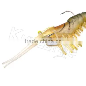 CHS007 Live Shrimp Lure With Lumo Eyes With Long Antenna VMC Hook thumbnail-2