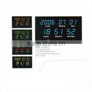 Electric LED Digital Wall Calendar Clock With Time and Date Display/Radio Controll Function Available for Germany and Netherland thumbnail-1