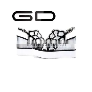 Fast Delivery Beach Sandals Grids Comfortable Female Wedge Summer thumbnail-5