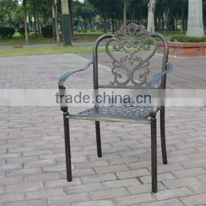American French Style Cast Iron Metal Aluminum Dining Garden Chair thumbnail-2