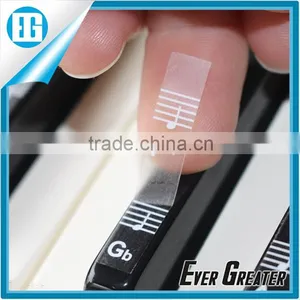 Custom Vinyl Transparent Sticker,Promotion Keyboard or Piano Stickers up to 88 KEY SET for the Black and White Keys thumbnail-1