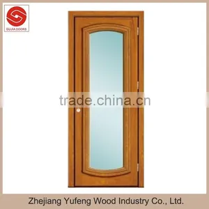 Cheap Pvc Interior Doors Wood Glass Door thumbnail-1